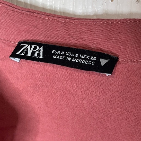 ZARA Mauve Contrast Tiered Midi Contrast Dress Blogger Favorite, Size Small - Picture 2 of 6